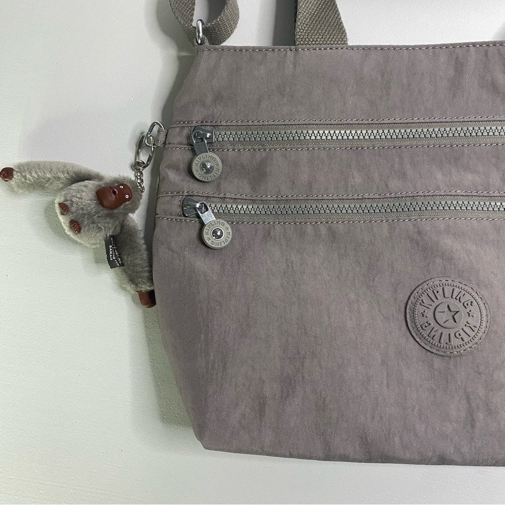 Kipling Bag Women Crossbody Satchel gray MIAH NWOT - Picture 2 of 9